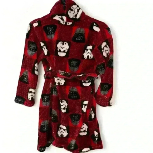 Star Wars Boys' Plush Bath Robe Darth Vader Stormtrooper Size S - Picture 2 of 3